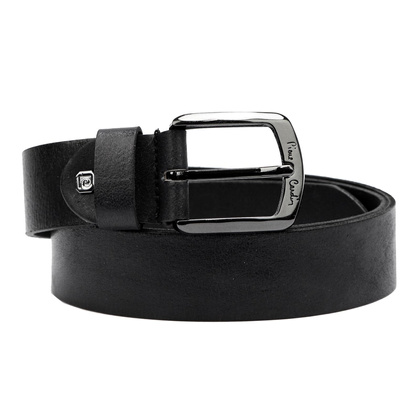 Pasek skórzany męski PIERRE CARDIN 507 KAM01 Czarny