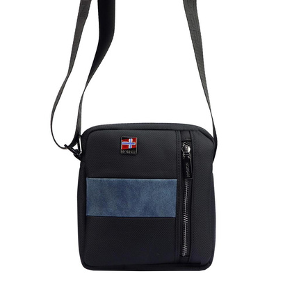 Saszetka Męska Nordee S115 czarny + jasny brąz