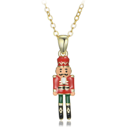 MINET Pozłacany srebrny naszyjnik dziadek do orzechów