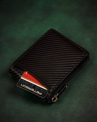 Poziomy portfel męski ze skóry naturalnej