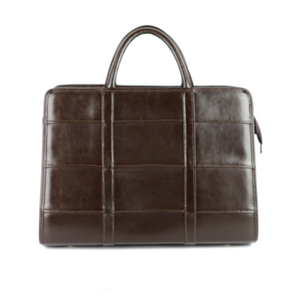 515 Damski kuferek duży pasy - brąz KEMER