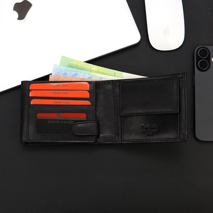 Portfel męski skórzany PIERRE CARDIN YS601 324 Czarny
