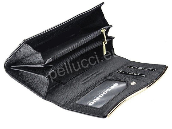 Portfel damski skórzany PELLUCCI ZLF-114 Ciemny niebieski