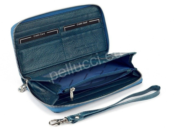 Portfel damski skórzany PELLUCCI LN-119 Czerwony