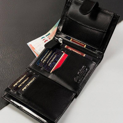 Portfel męski skórzany PTN 317Z-PR 2-1-1 Black