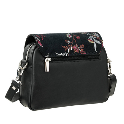 Skórzana listonoszka Canaletto z nubukową klapką o kwiatowym wzorze – elegancja i funkcjonalność TD655s146