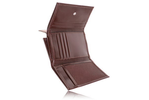 Mały skórzany portfel damski KEMER VOOC PPD4 Czerwony