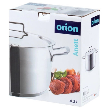 Garnek stalowy z pokrywką 18/10 PREMIUM 4,3 l ORION