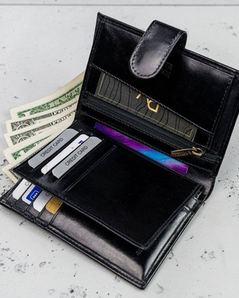 Piękny duży portfel męski Rovicky skóra licowa