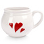 Kubek ceramiczny biały serce 430 ml
