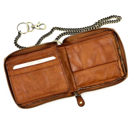 Skórzany damski portfel Gregorio WASH 104B camel-2