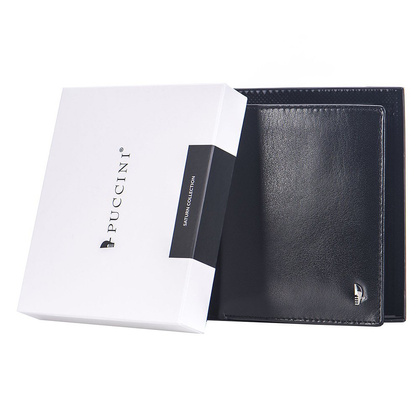 Portfel męski skórzany PUCCINI PL7829 1 Czarny