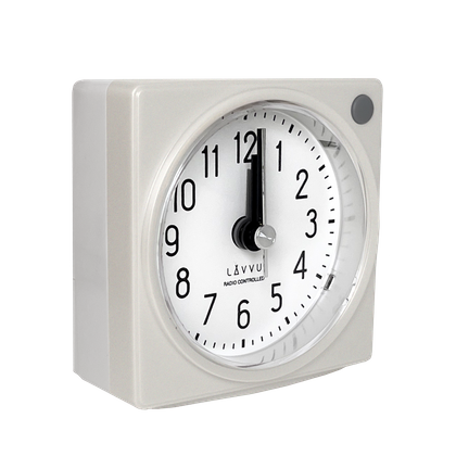 LAVVU Biały budzik radiowo sterowany z funkcją STOP Second Hand - 3 LATA GWARANCJA!