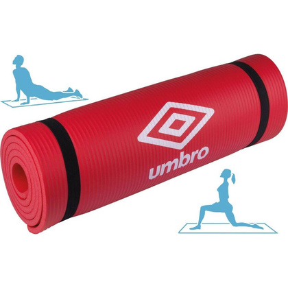 MATA FITNESS NBR ANTYPOŚLIZGOWA 190x58x1CM CZERWONA UMBRO