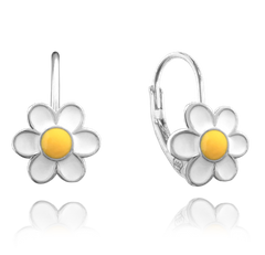 MINET Kolczyki srebrne STOKROTKI