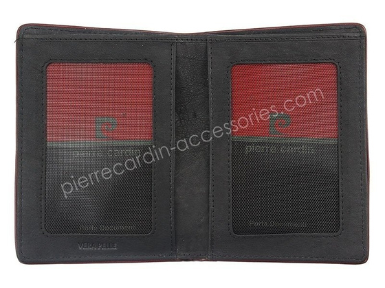 Portfel męski skórzany PIERRE CARDIN 05 TUMBLE 8814 Czarny / Zielony