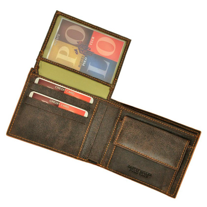 Portfel męski skórzany Polo Club 1223 992 Czarny