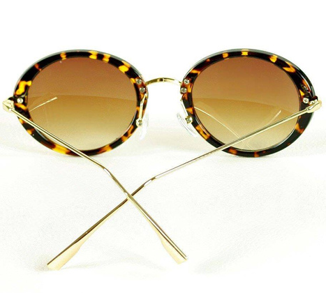 Okrągłe okulary przeciwsłoneczne MAZZINI LENONKI NEW brąz - min. zamówienie 20 / 50 / 100 szt.