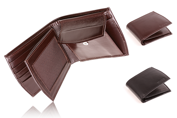 Portfel skórzany męski KEMER VOOC PPM1 Czarny