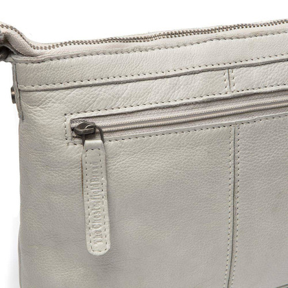 Torebka damska skórzana na ramię Jasno szary - min. zamówienie 20 / 50 / 100 szt.