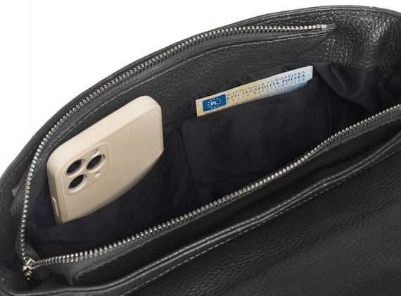 Pikowana listonoszka ze skóry Rovicky Szara