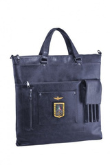 Torba na ramię AERONAUTICA MILITARE Pilot Niebieska