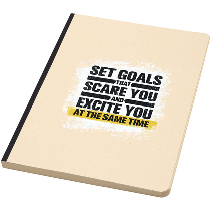 Liliana notatnik A5 z trzciny cukrowej z miękką okładką z RPET