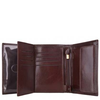 Portfel męski skórzany KEMER M 15/1 Brązowy - min. zamówienie 20 / 50 / 100 szt.