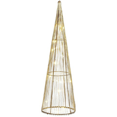 CHOINKA DEKORACYJNA ZŁOTA LED CIEPŁY BIAŁY 40CM