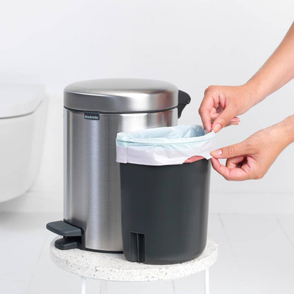 Kosz pedałowy do segregacji NewIcon 2 x 2L Stal matowa 280467