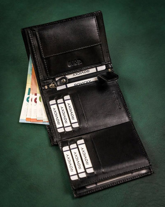 Zestaw prezentowy elegancki skorzany portfel meski i brelok