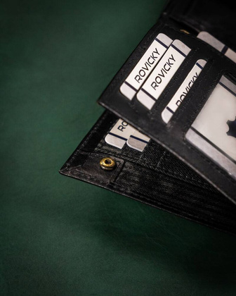 Duzy skorzany portfel meski bez zapiecia