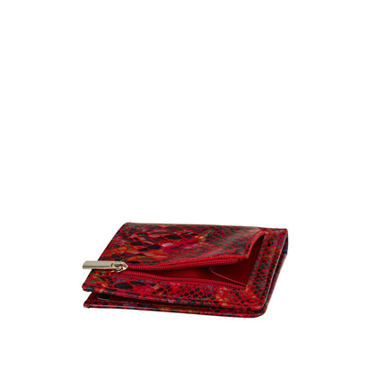 Czerwony mały portfel damski BajuBaj z kolorowej skóry naturalnej – elegancja i praktyczność PD1031s170