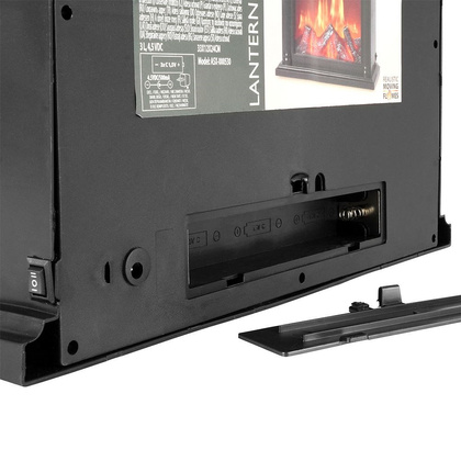 Kominek elektryczny LED z timerem stojący wiszący czarny 33x24 cm