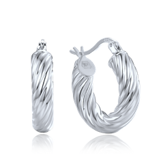 MINET Nowoczesne srebrne kolczyki