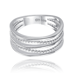 MINET Nowoczesny pierścień srebrny wielkość 14