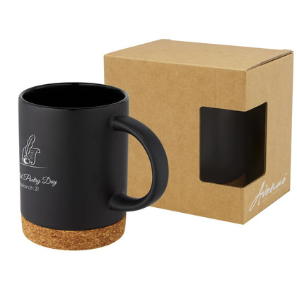 Neiva Kubek ceramiczny o pojemności 425 ml z korkową podstawą