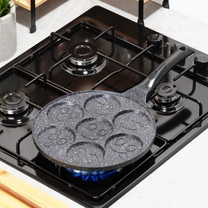 Patelnia do jajek granitowa 7 otworów BASIC LINE 26 cm