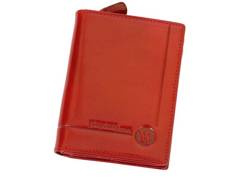 Portfel skórzany damski P100 149 Czerwony