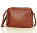 MARCO MAZZINI Torebka skórzana crossbody listonoszka dwie komory brąz migdałowy - min. zamówienie 20 / 50 / 100 szt.