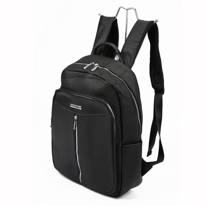 Plecak Coveri World CW1965Z Czarny Duży z Poliestru z Kieszeniami Eko Skóra