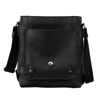 Męska torba na ramię Canaletto miękka skóra licowa i niklowane detale TM253