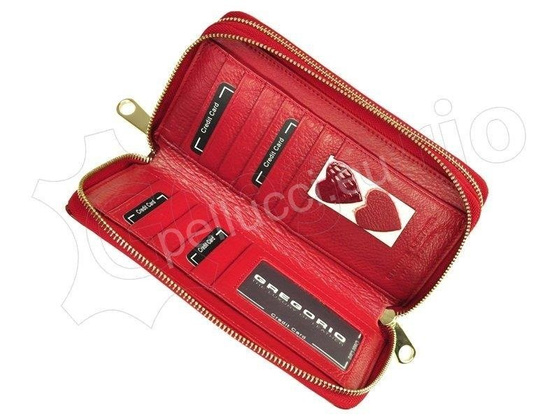 Portfel damski skórzany PELLUCCI GF118 Popiel / Brązowy