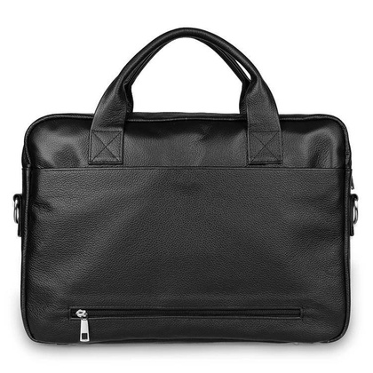 Skórzana torba męska na laptopa 15,6" ramię czarna - Pavone Nero Rimini 2409 BL