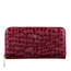 Czerwony Portfel Damski ze Skóry Licowej krople PD090s359 RFID