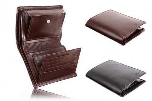 Skórzany portfel męski KEMER VOOC PPM2 Czarny