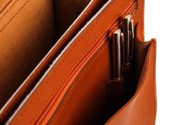 Klasyczna teczka / plecak KEMER VOOC Vintage P12 koniak