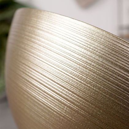 Miska salaterka szklana do sałatek złota okrągła 15 cm 600 ml