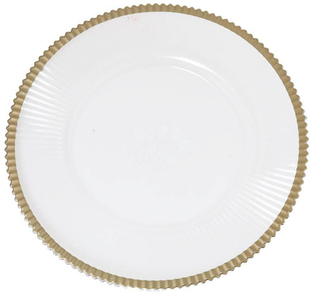 Podtalerz przezroczysty ze złotym rantem