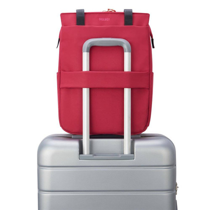 Delsey Securstyle Damska malinowa torba na laptopa 14"